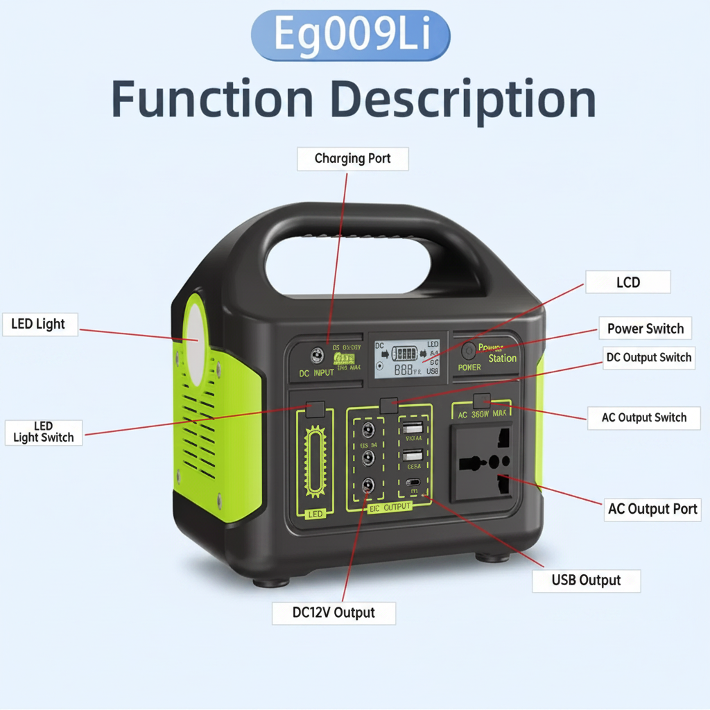 Portable Solar Generator 300W 256Wh 204Wh with Lifepo4 Battery 220V 100V Mobile Power Station for Camping Outdoor Power Storage