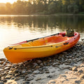 10.2 Ft. Orange Single Sit-On-Top Kayak 1-Person Kayak Boat with Detachable Aluminum Paddle