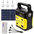 Portable Power Station,Solar Generator with Panels Included,Lifepo4 Lithium Battery Pack Small Solar Powered Generator with DC/USB Outlets,Led Flashlight for Home Use,Outdoor Camping Quiet(Yellow)