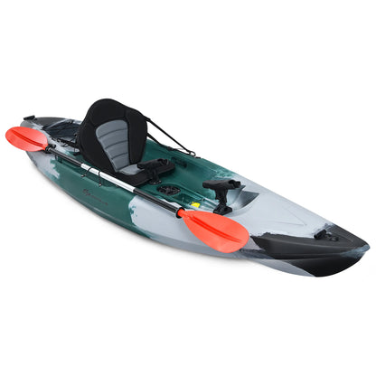 Single Sit-On-Top Fishing Kayak Single Kayak Boat W/Fishing Rod Holders & Paddle