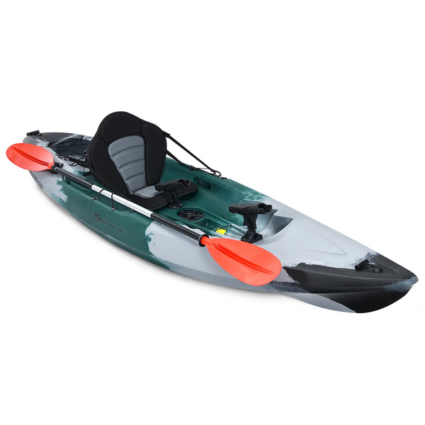 Single Sit-On-Top Fishing Kayak Single Kayak Boat W/Fishing Rod Holders & Paddle