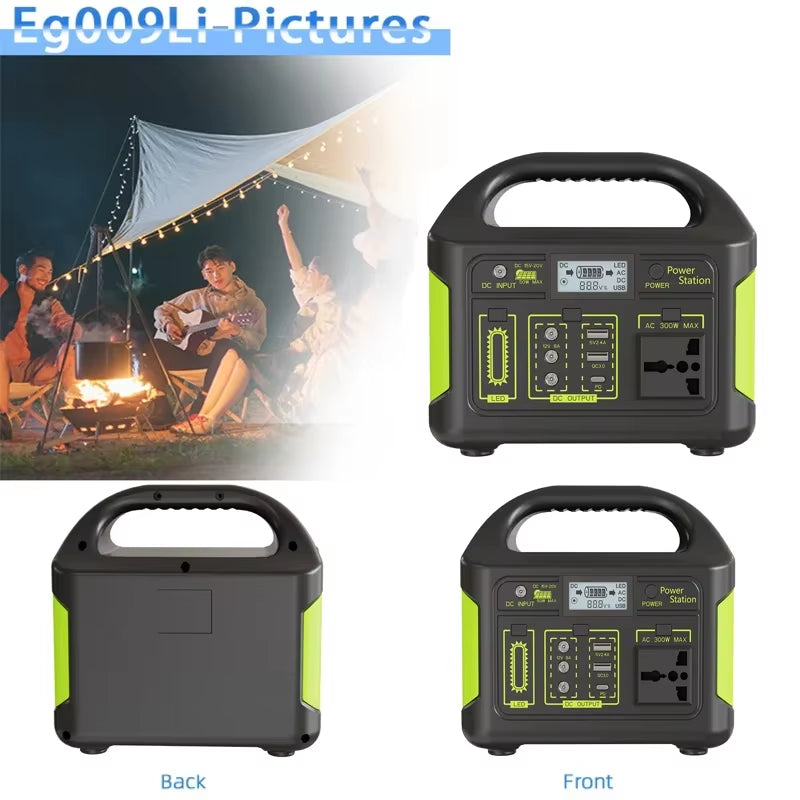 Portable Solar Generator 300W 256Wh 204Wh with Lifepo4 Battery 220V 100V Mobile Power Station for Camping Outdoor Power Storage